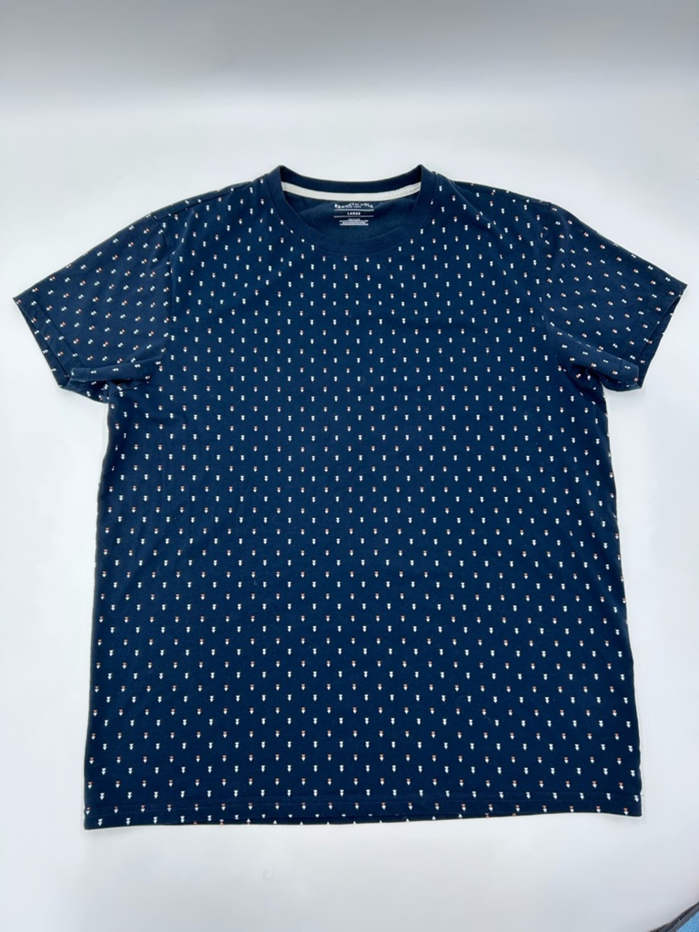 Kenneth Cole Navy Soft Crew Tee L